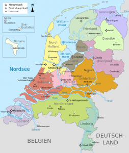 Karte der holländischen Provinzen